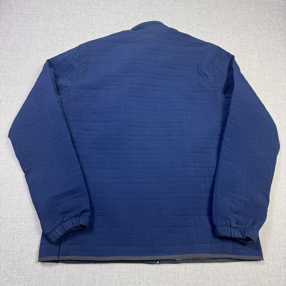 Adidas AdiPure Basic Golf Jacket‎ Mens Medium Quilted Blue Insulated Full Zip